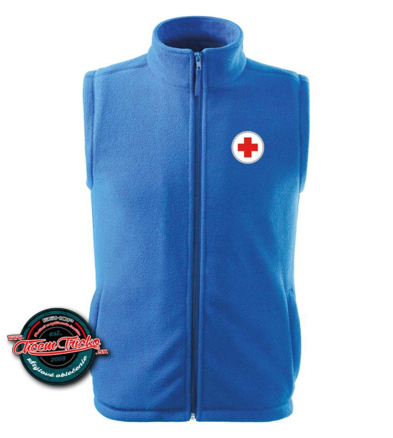 Vyšívaná záchranárska unisex fleece vesta