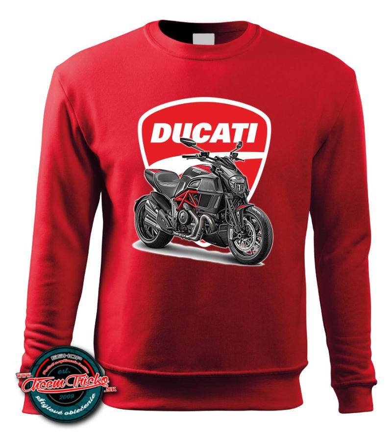 Mikina s motívom Ducati Diavel, S, kr.modrá - Výpredaj