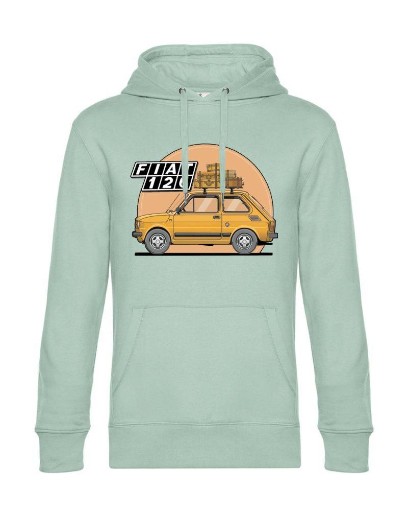 Mikina s kapucnou Fiat 126, L, denim - Výpredaj