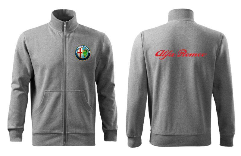 Zipsová mikina Alfa Romeo, L, čierna- Výpredaj
