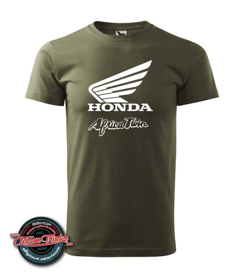 Tričko s potlačou Honda Africa Twin, XXL, biela
