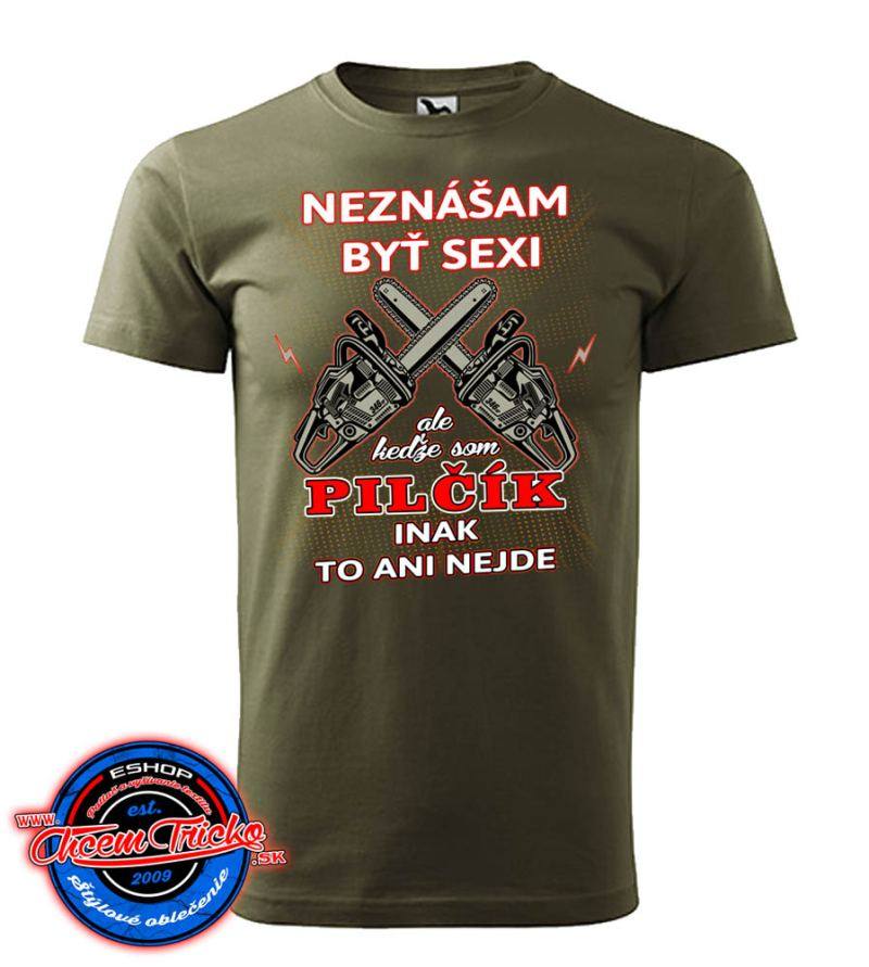 Tričko Pilčík - Neznášam byť sexi, L, čierna Výpredaj