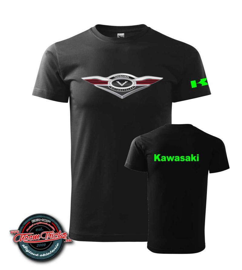 Tričko s motívom Kawasaki Vulcan, M, čierna