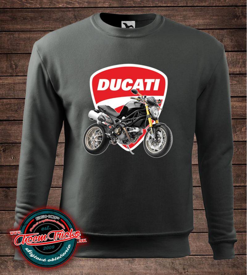 Mikina s motívom Ducati Monster, 4XL, čierna