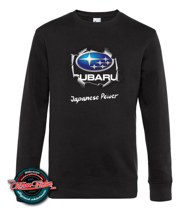 Mikina (kapucňa alebo bez) s potlačou Subaru, L, čierna - Výpredaj