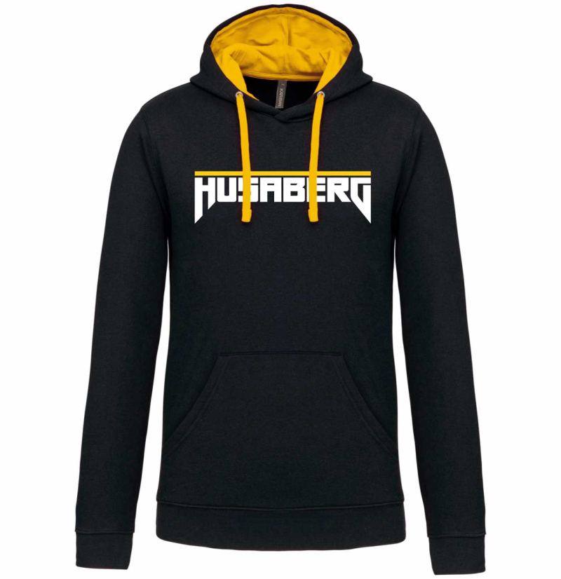 Mikina s farebnou kapucou Husaberg, XL, tmavomodrá - Výpredaj