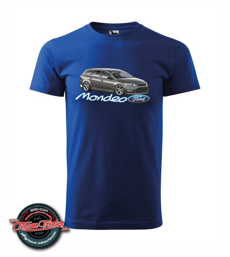 Tričko s motívom Ford Mondeo, M, čokoládová- Výpredaj