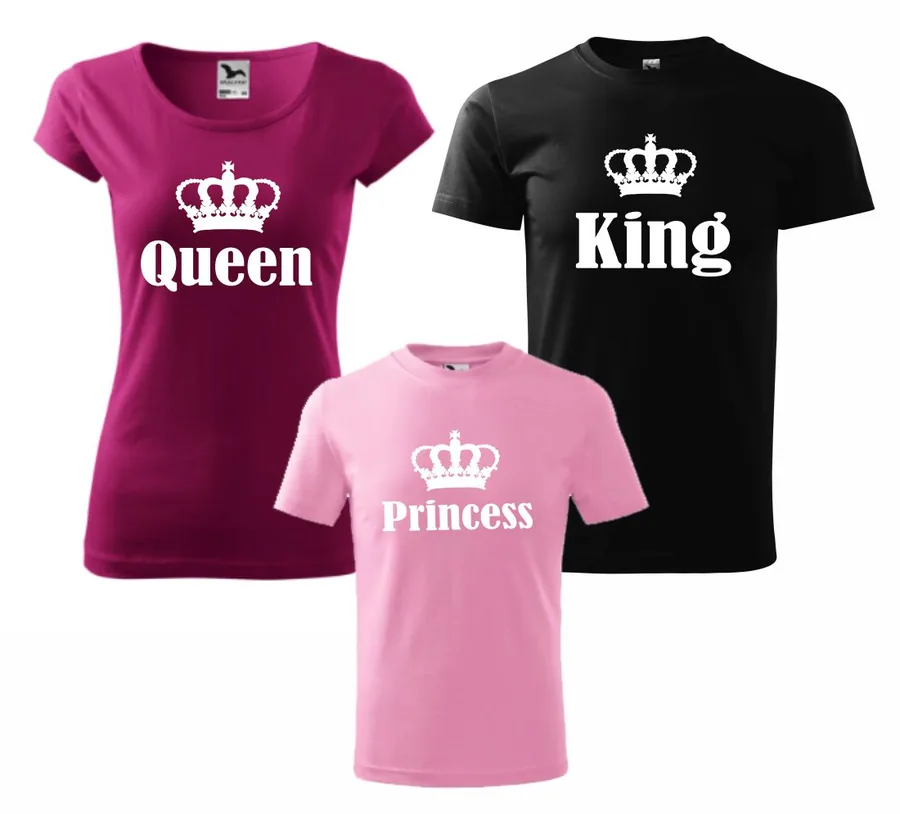 Set tričiek King,Queen,Princess, M+M+3/4 roky