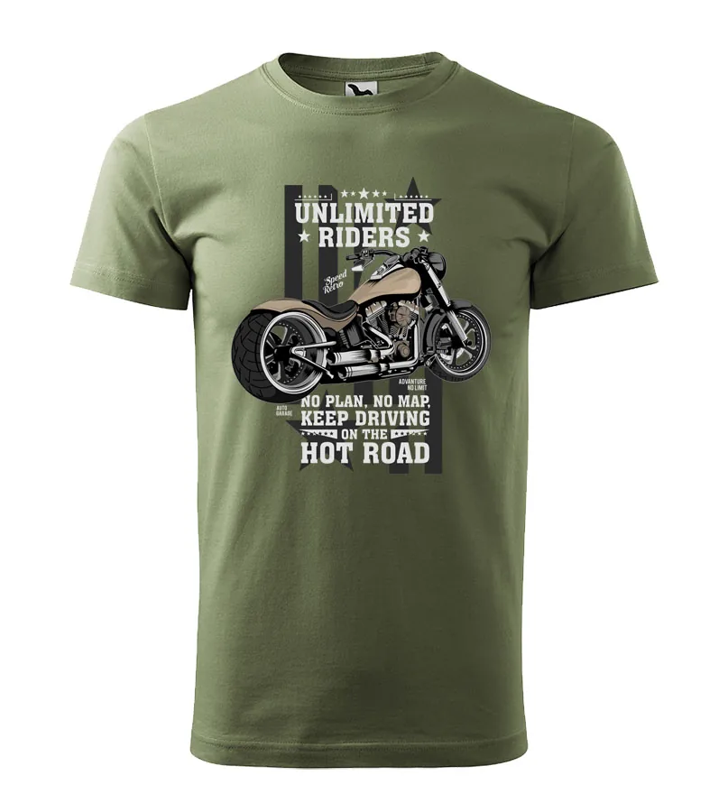 Tričko Unlimited riders, S, červená- Výpredaj