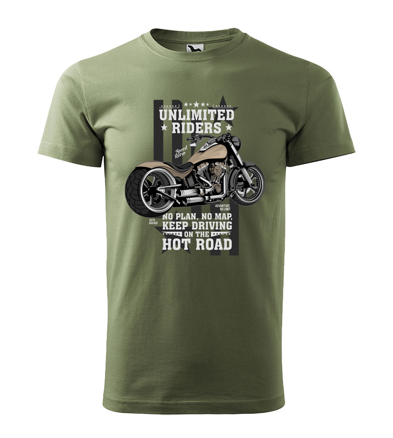 Tričko Unlimited riders, S, červená- Výpredaj