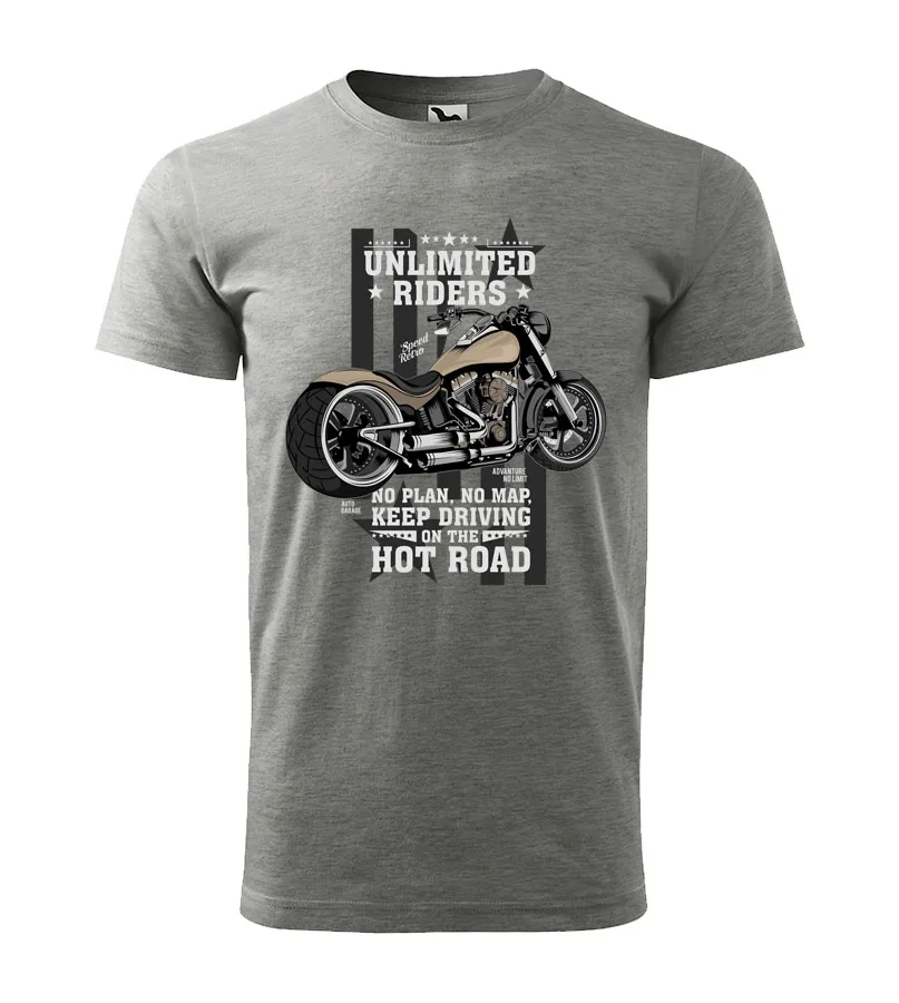 Tričko Unlimited riders, S, červená- Výpredaj