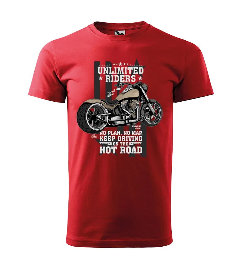 Tričko Unlimited riders, S, červená- Výpredaj