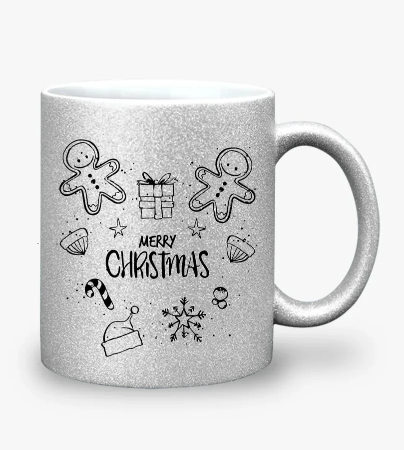 Hrnček Merry Christmas, zlatý - posledný kus -  - Výpredaj