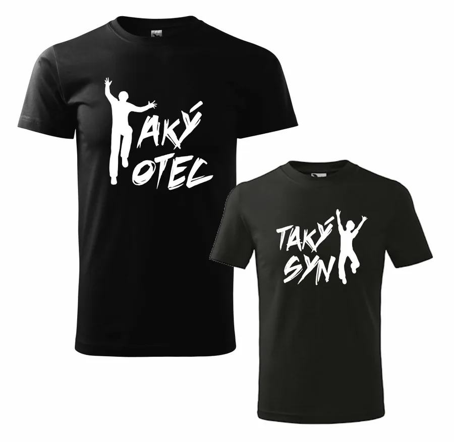 Panske tricko s potlačou - Aký otec, farba - Military, velkost - L