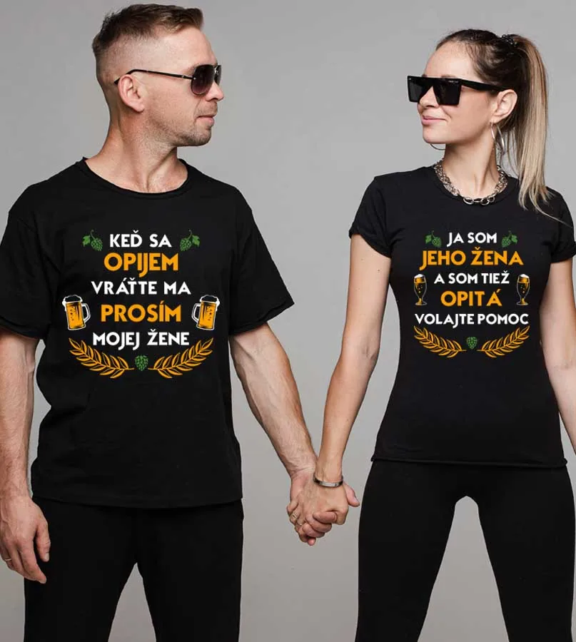 Damske tricko JA SOM JEHO ZENA - Čierna, velkost - XS - Výpredaj