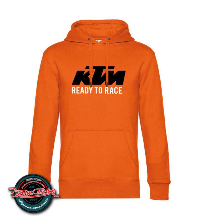 Kapucová mikina KTM Ready to race fľaškovo zelená - 2XL  - Výpredaj