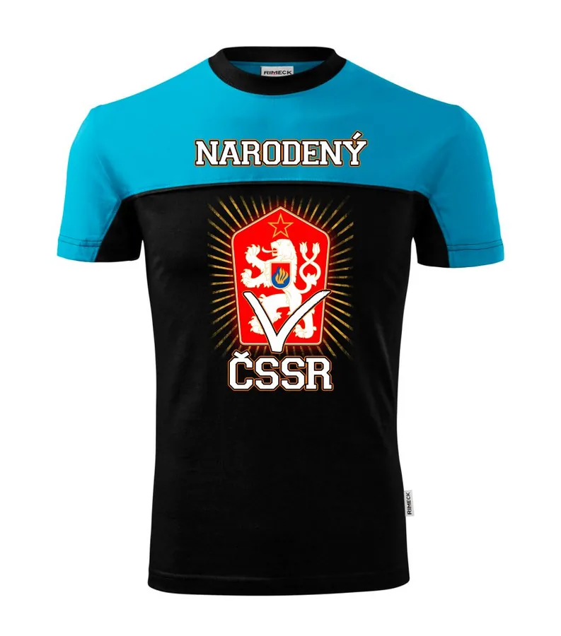 Tričko Narodený v ČSSR velkost-S, Červená / Čierna