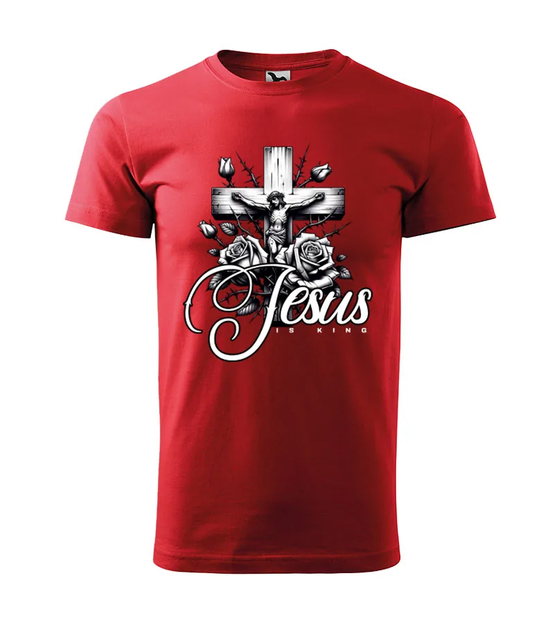 Pánske tričko s potlačou Jesus velkost-XL, Čierna, Pánsky