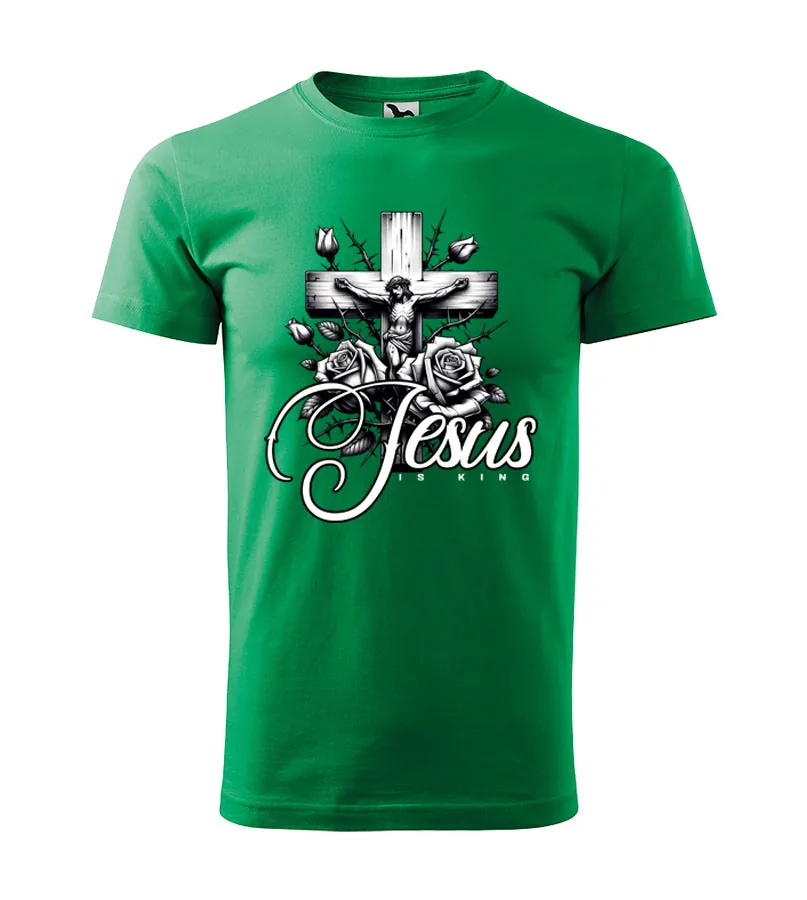 Pánske tričko s potlačou Jesus velkost-XL, Čierna, Pánsky