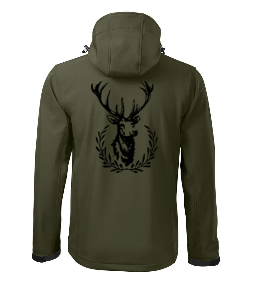 Poľovnícka softshell bunda Jeleň a ratolesti- Millitary M Výpredaj