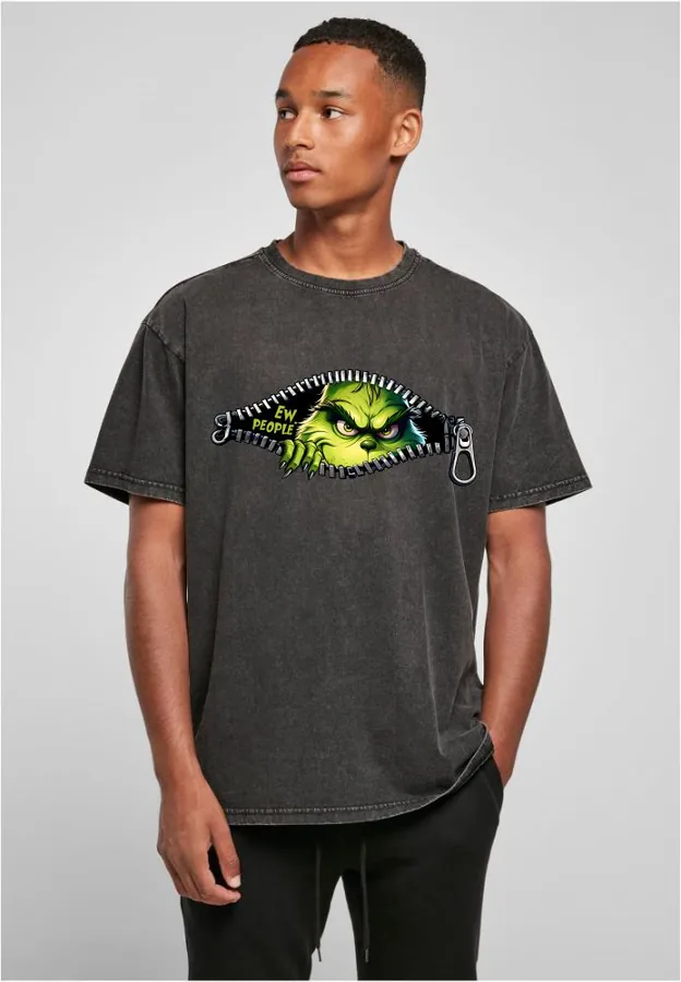 Unisex tričko oversize Ew People Grinch velkost - XL - Výpredaj