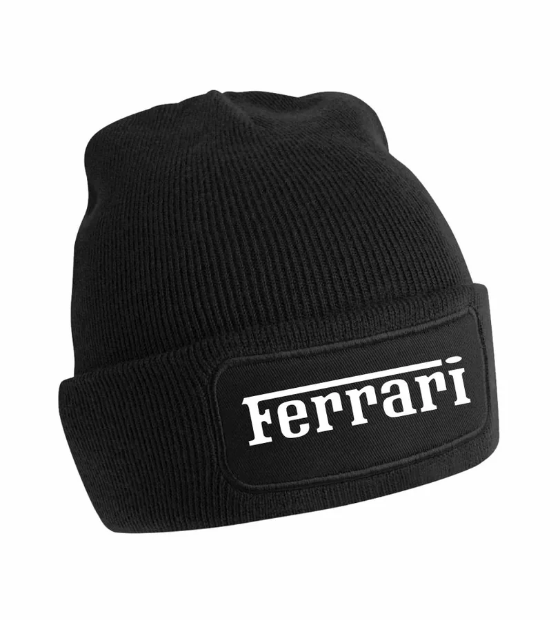 Zimná čiapka s motívom Ferrari červená - Výpredaj