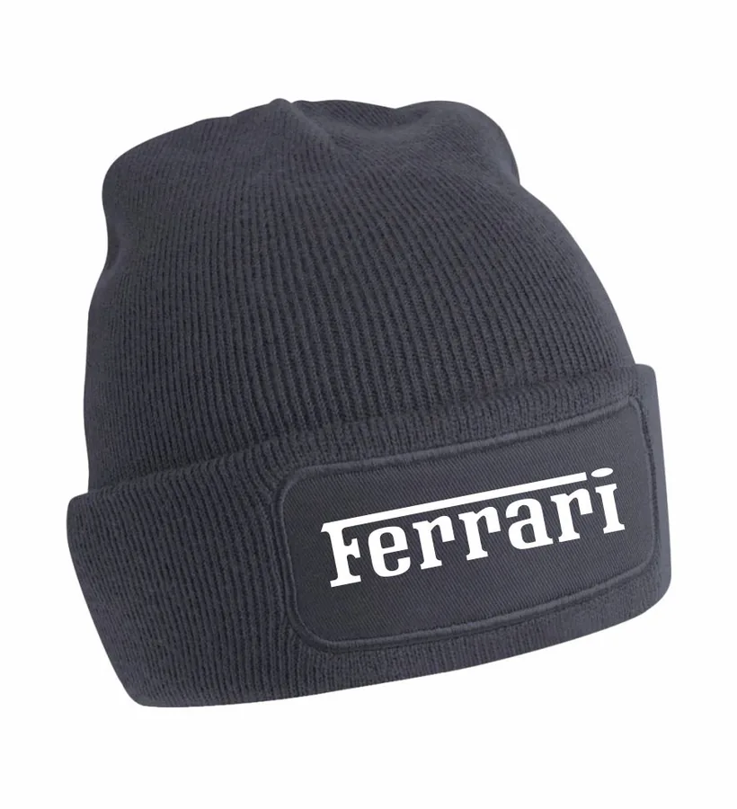 Zimná čiapka s motívom Ferrari červená - Výpredaj