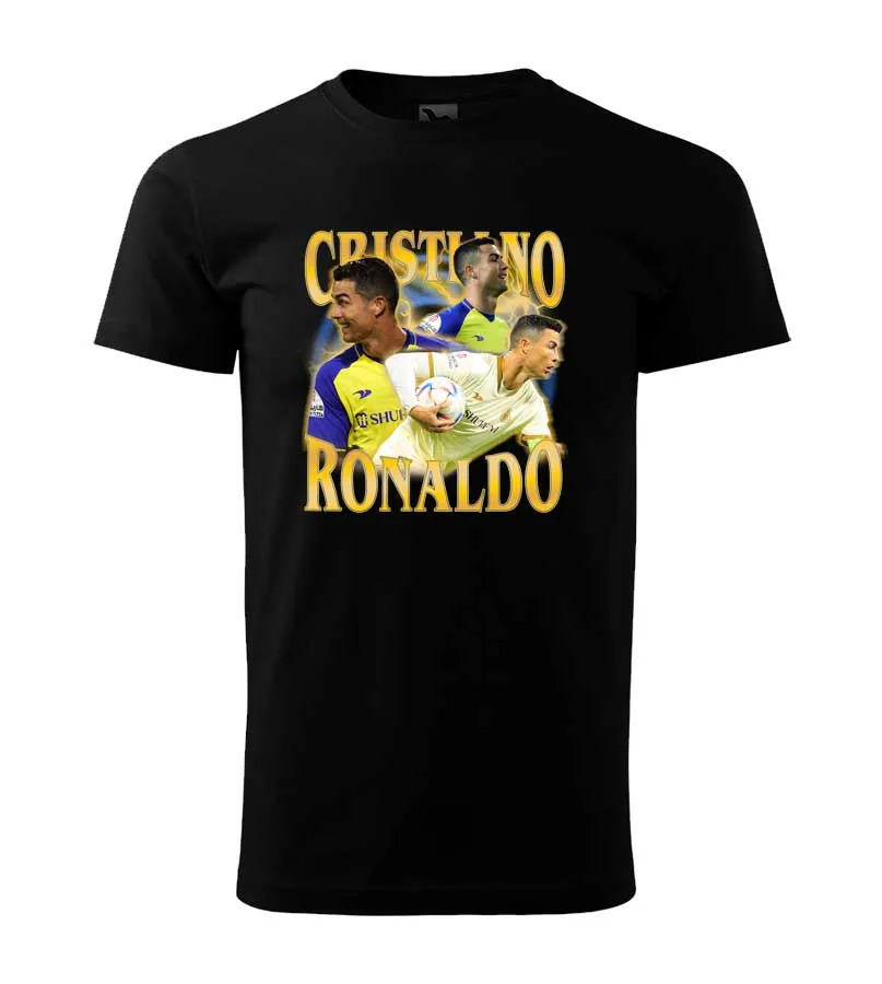 Tričko Cristiano Ronaldo S, Čierna- Výpredaj