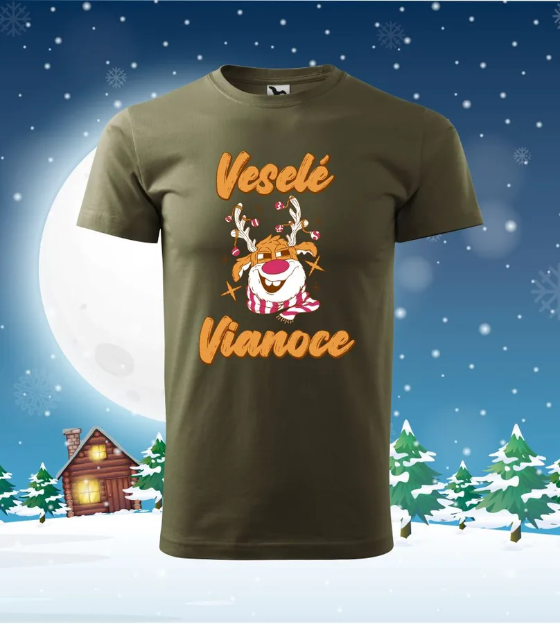 Dámske vianočné tričko Veselé Vianoce sob - XS, Fuchsia red - Výpredaj