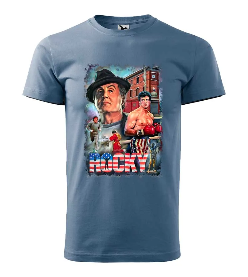 Tričko s potlačou Rocky Balboa 2 - čierne 5XL - Výpredaj