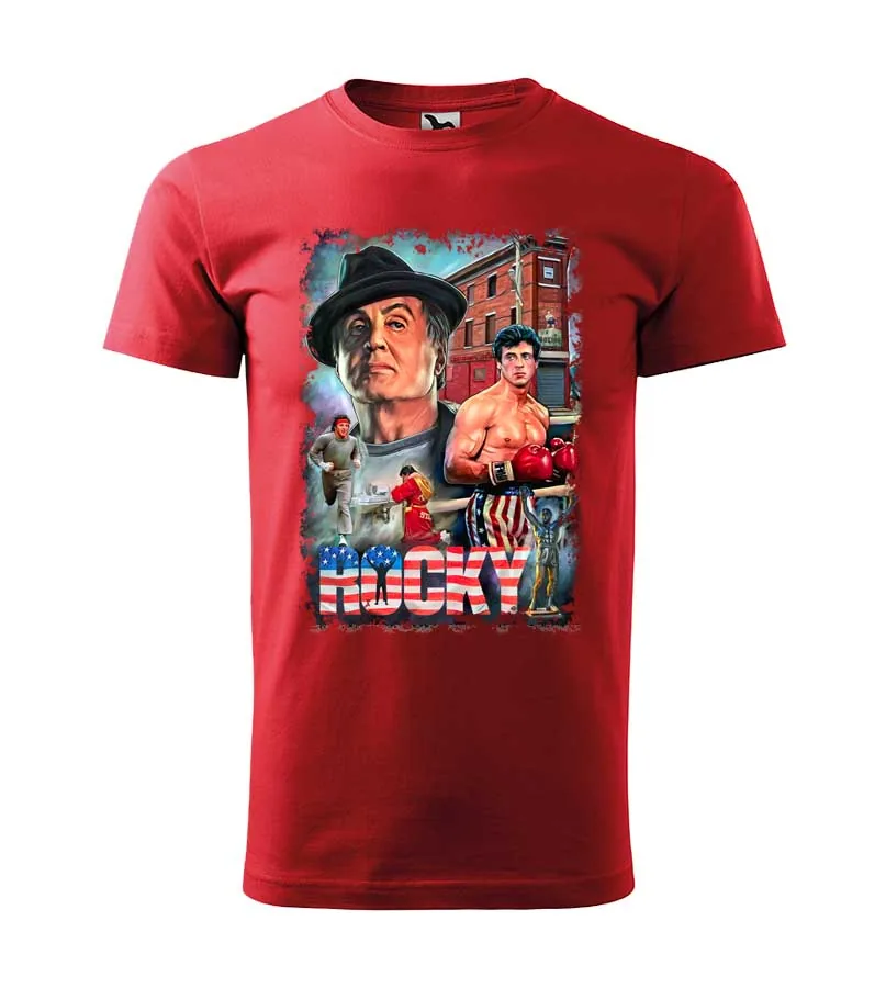 Tričko s potlačou Rocky Balboa 2 - čierne 5XL - Výpredaj