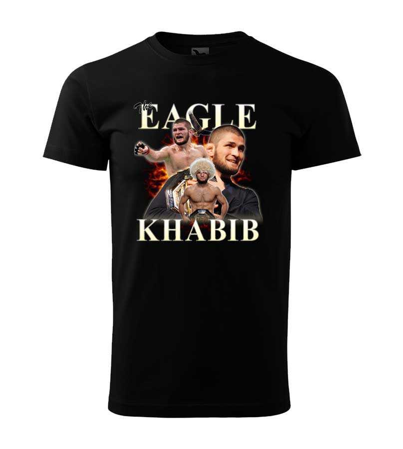 Tričko Khabib Nurmagomedov 146cm (9-10)r, Čierna- Výpredaj