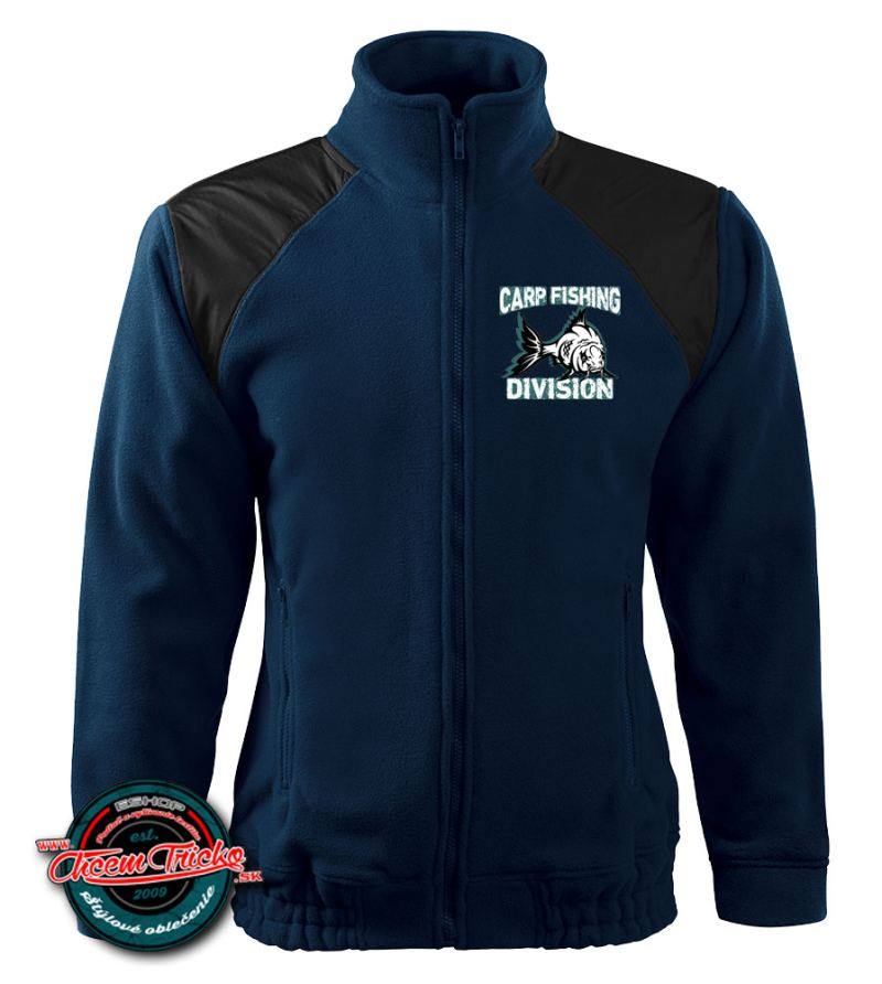 Kvalitná fleecová mikina Carp fishing division 3XL, Čierna - Výpredaj