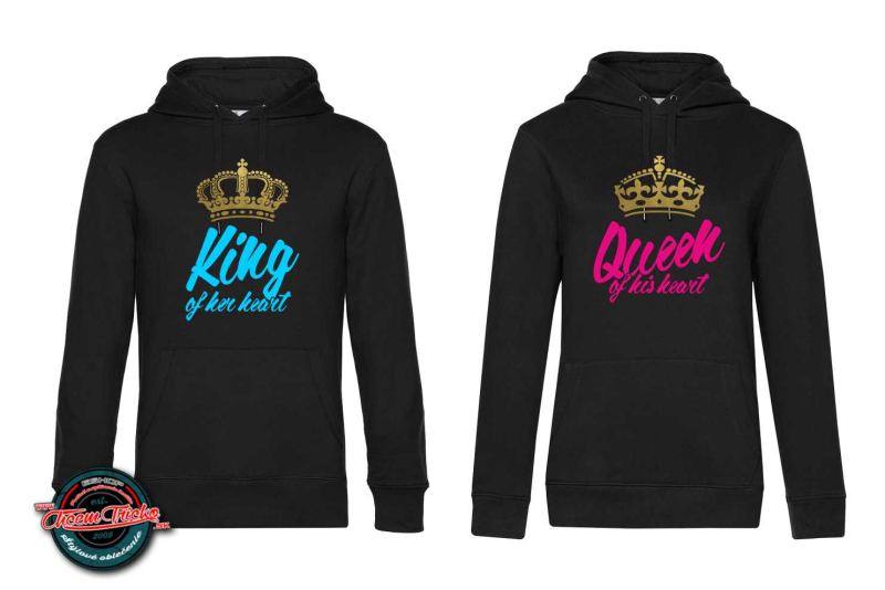 Mikiny pre páry King, S, červená+ Queen vyberte