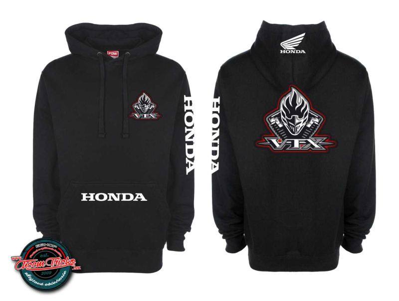 Kapucová mikina s motívom Honda VTX, M, modrá  - Výpredaj