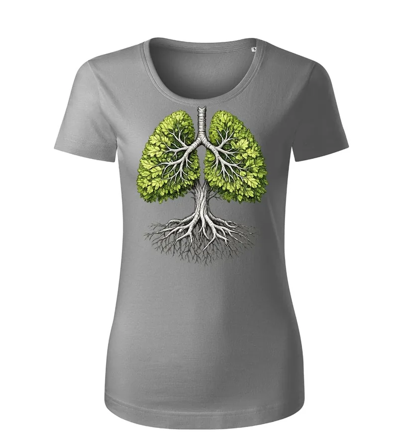 Dámske organické tričko Pľúca Zeme – Pre milovníčky prírody