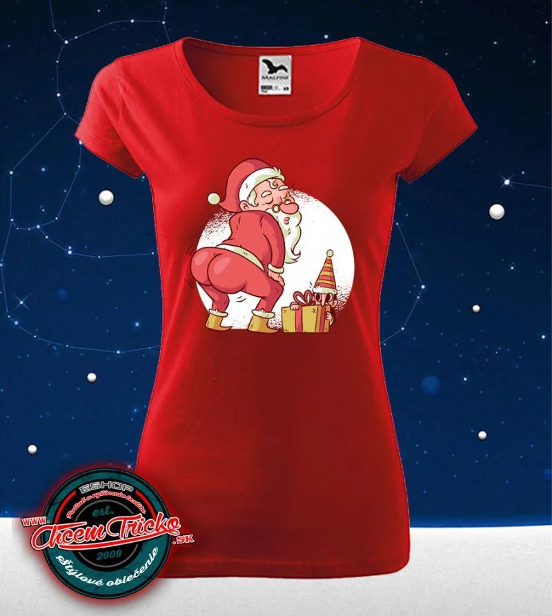 Dámske / pánske vianočné tričko Santa twerk