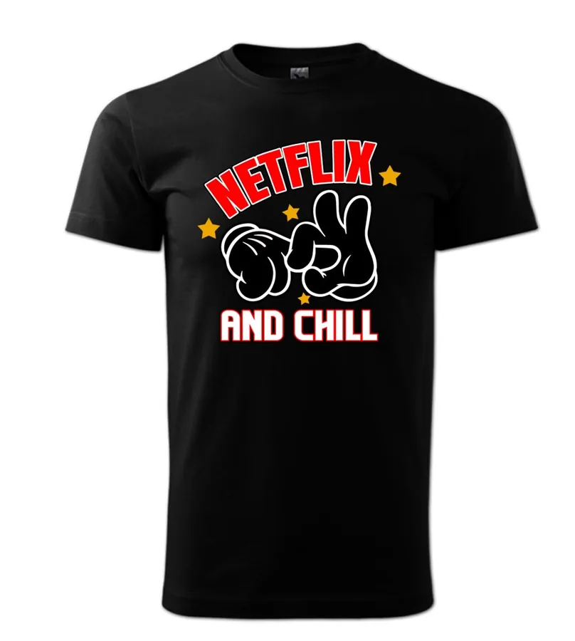 Vtipné tričko Netflix and chill