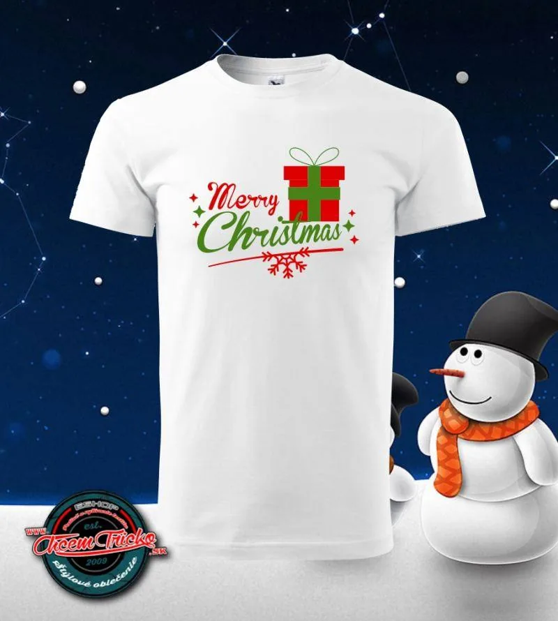 Tričko vianočné s potlačou Merry Christmas 1
