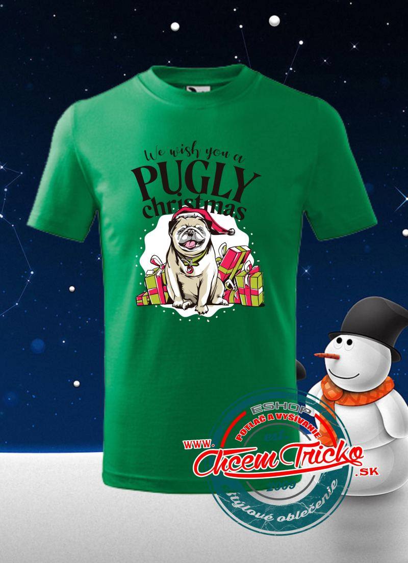 Detské tričko / body Pugly Christmas