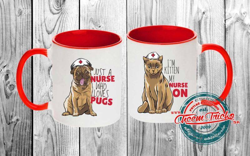 Hrnčeky Nurse pugs / kitten