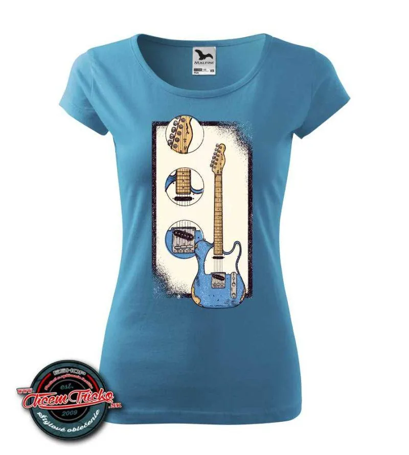 Dámske / Pánske tričko s potlačou Telecaster Guitar