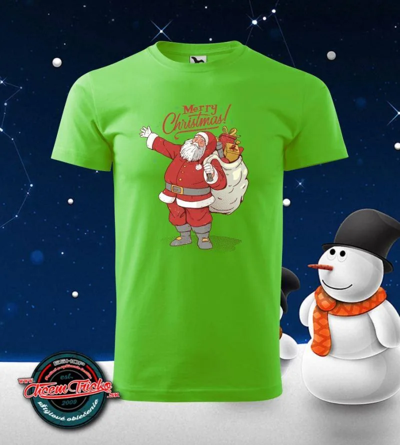 Tričko vianočné s potlačou Santa