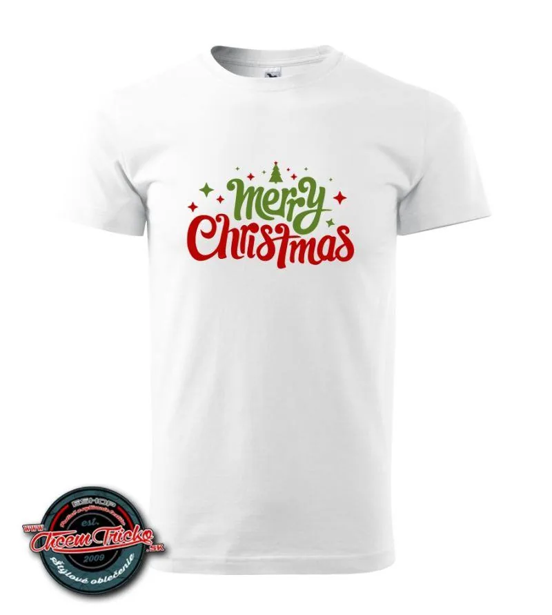 Tričko vianočné s potlačou Merry Christmas