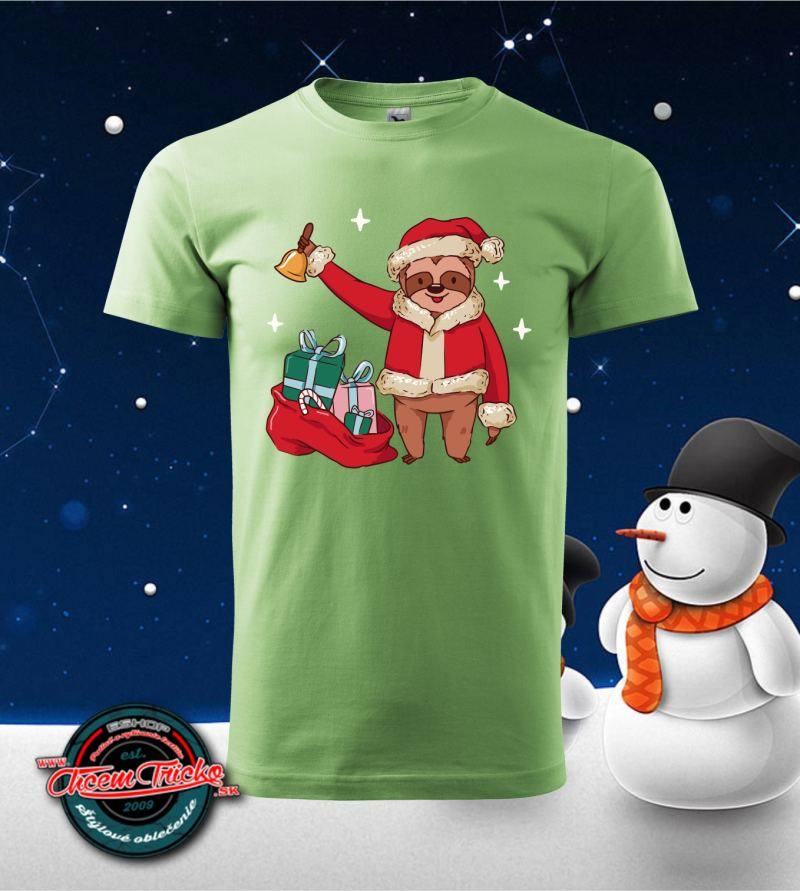 Tričko vianočné s potlačou Sloth christmas