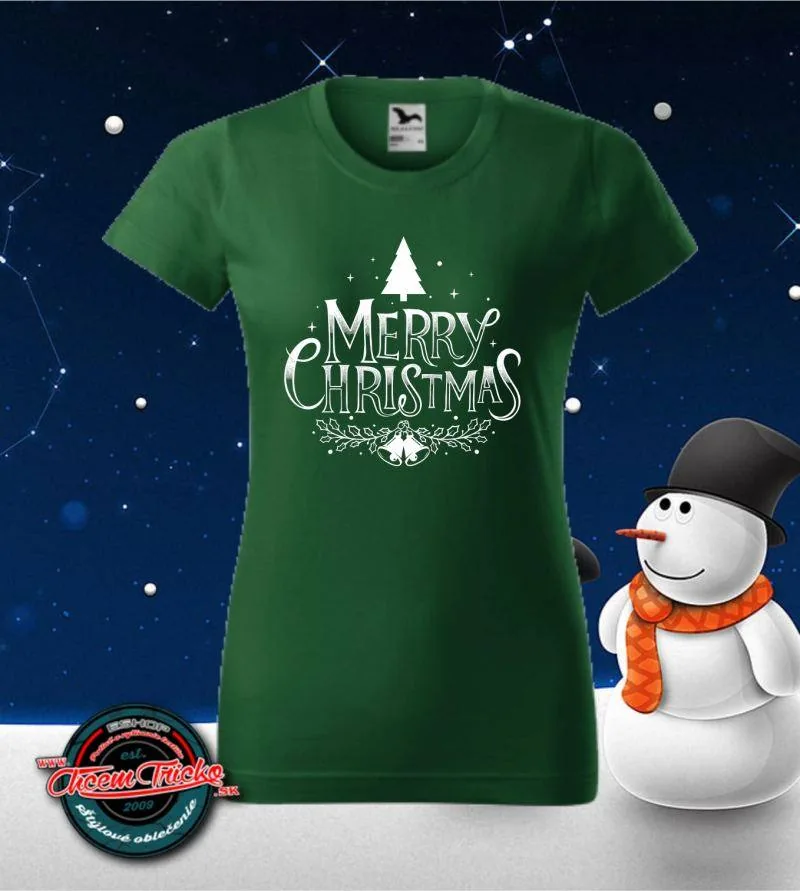 Tričko vianočné s potlačou Merry Christmas
