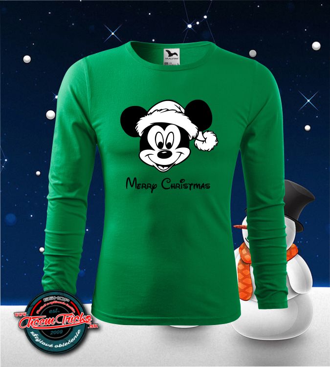Vianočné tričko s dlhým rukávom Mickey