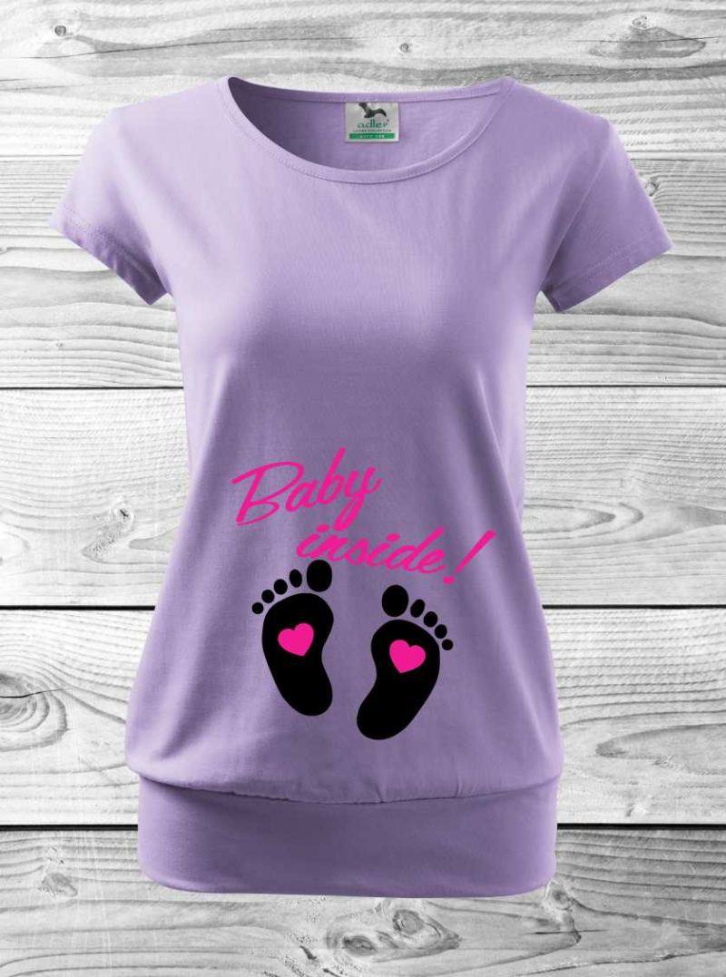 Tehotenské tričko s nápisom Baby inside !