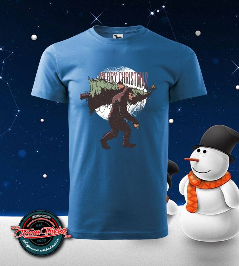 Vianočné tričko Bigfoot Christmas
