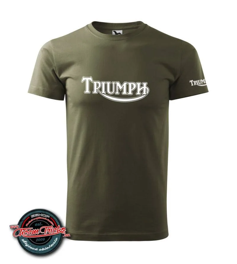 Motorkárske tričko s potlačou Triumph 1